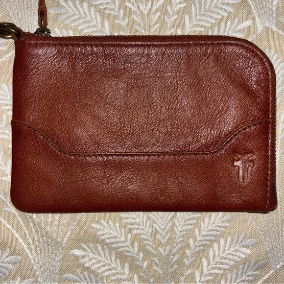 Frye Melissa Cognac Leather Wristlet - Picture 4 of 11
